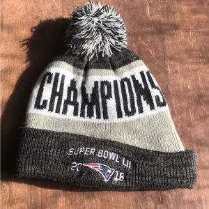 New England Patriots NFL Winter Beanie Knit Hat 2018 Super Bowl Champions OSFA